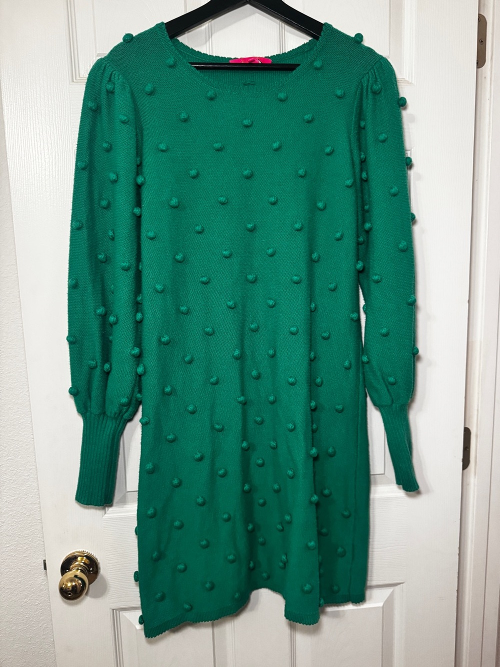 Lilly Pulitzer | Women’s Kippa Green Pom Pom Sweater Dress Size L